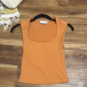 Love Orange Sleeveless Top